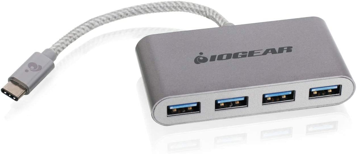 IOGEAR USB-C to USB 3.0 Hub - 1 USB-C in - 4 USB 3.0 Out - USB 3.0 Data Rate of Up to 5Gbps - Backwards Compatible w/USB 2.0 and USB 1.1 - MacBook - Tablet - Smartphone - GUH3C14