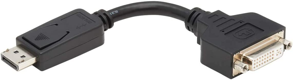 Tripp Lite DisplayPort to DVI Adapter Cable DP2DVI Video Converter for DP-M to DVI-I-F 6in (P134-000)