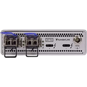 ATTO 40Gb/s Thunderbolt 3 (2-Port) to 10GbE (2-Port) (Includes SFPs)