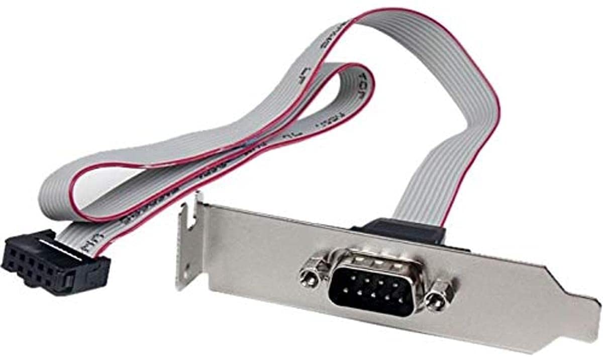 StarTech.com 1 Port 16-Inch DB9 Serial Port Bracket to 10 Pin Header - Low Profile (PLATE9M16LP)