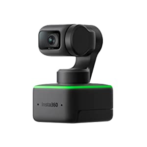 insta360 Link - PTZ 4K Webcam with 1/2" Sensor, AI Tracking, Gesture Control, HDR, Noise-Canceling Microphones, Specialized Modes, Webcam for Laptop, Video Camera for Video Calls, Live Streaming Standalone