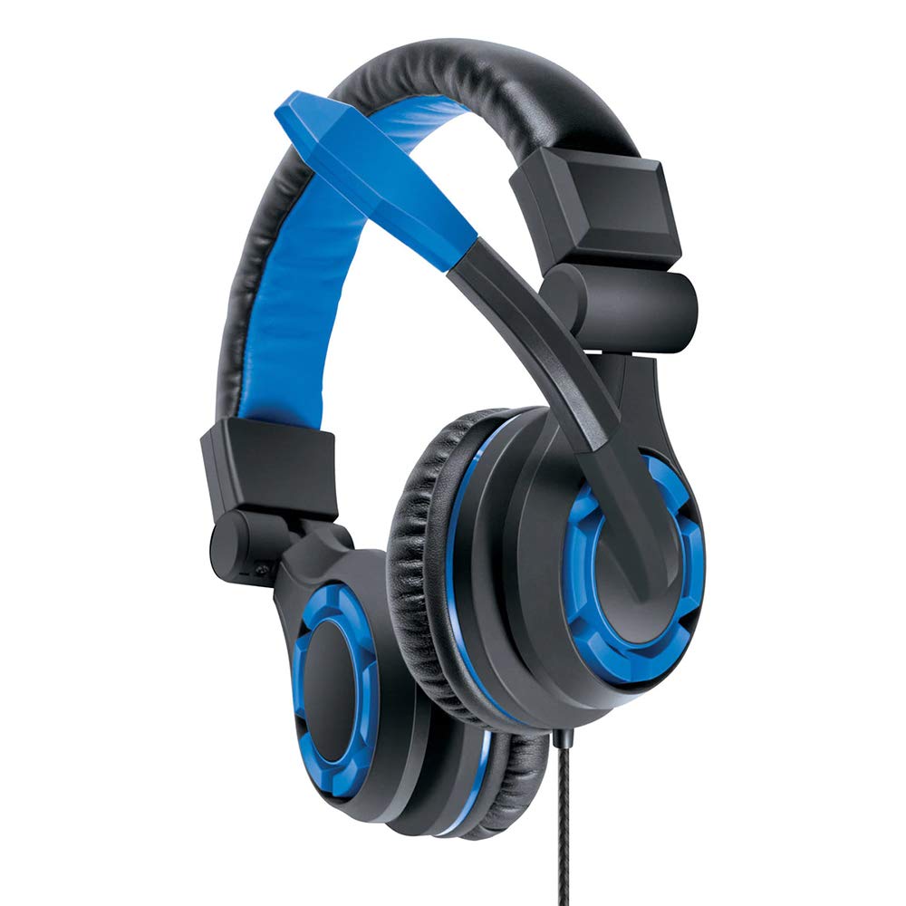 dreamGEAR Grx-340 High Performance, Wired Stereo Gaming Headset for PS5/PS4: 40mm Drivers, Compatible with Xbox One/Series X and S/Switch Blue