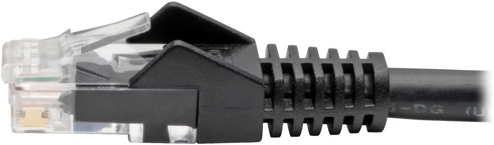 Tripp Lite Cat6 Gigabit Ethernet Snagless Molded Patch Cable, 24 AWG 550Mhz Premium UTP, Black GbE RJ45 M/M 6in 6" (N201-06N-BK)
