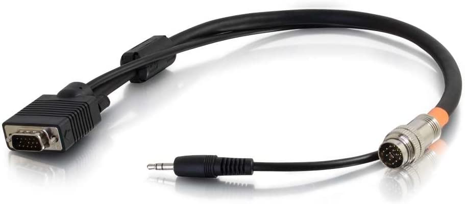 C2g/ cables to go C2G 60048 RapidRun VGA (HD15) + 3.5mm Flying Lead (1.5 Feet, 0.45 Meters)