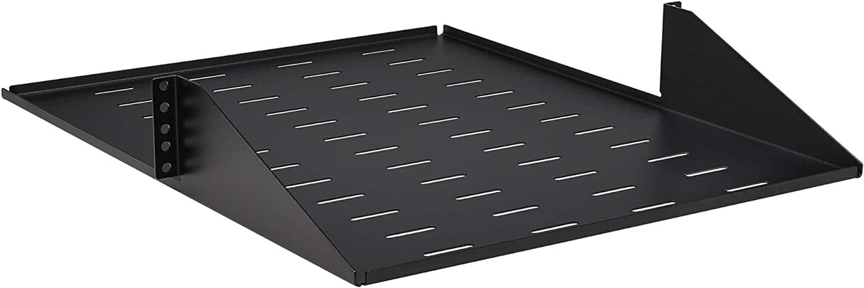 Tripp Lite 2U Center-Mounted Server Rack Enclosure Shelf, Vented Airflow Design, Mount Hardware Included, 21.5 inch Depth, 100 lbs / 45 kg Capacity, 5-Year Warranty (SRSHELF2PCENTER) 21.5" 2U Center-Mounted