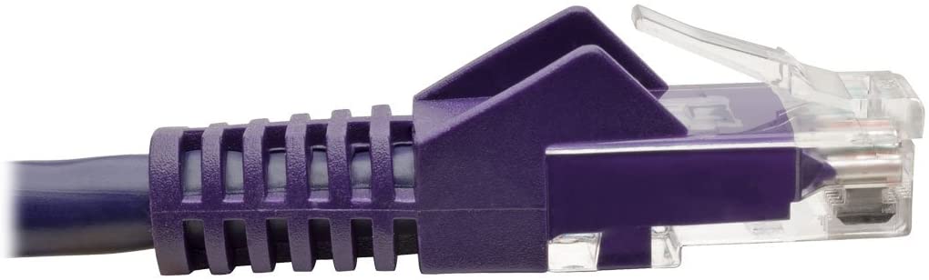 Tripp Lite Cat6 Gigabit Ethernet Snagless Molded Patch Cable UTP Purple RJ45 M/M 6' (N201-006-PU) 6-ft. Purple
