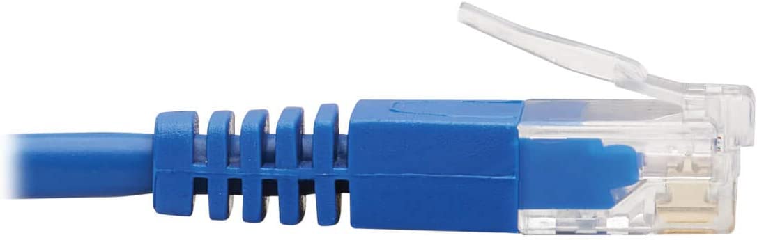 Tripp Lite Right Angle Cat6 Ethernet Cable, Gigabit Molded Slim UTP Network Patch Cable, Blue, 10 ft. (N204-S10-BL-RA) Right Angle 10-ft.