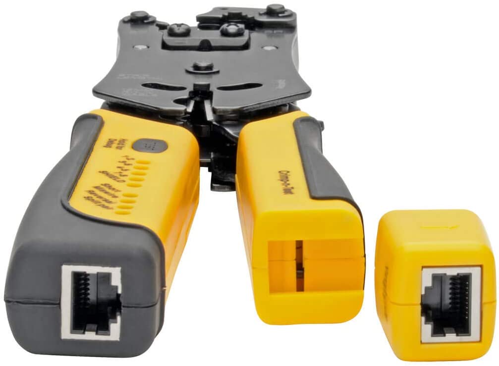 TRIPP LITE RJ11/ RJ12/ RJ45 Wire Crimper with Built in Cable Tester (T100-001-TST)