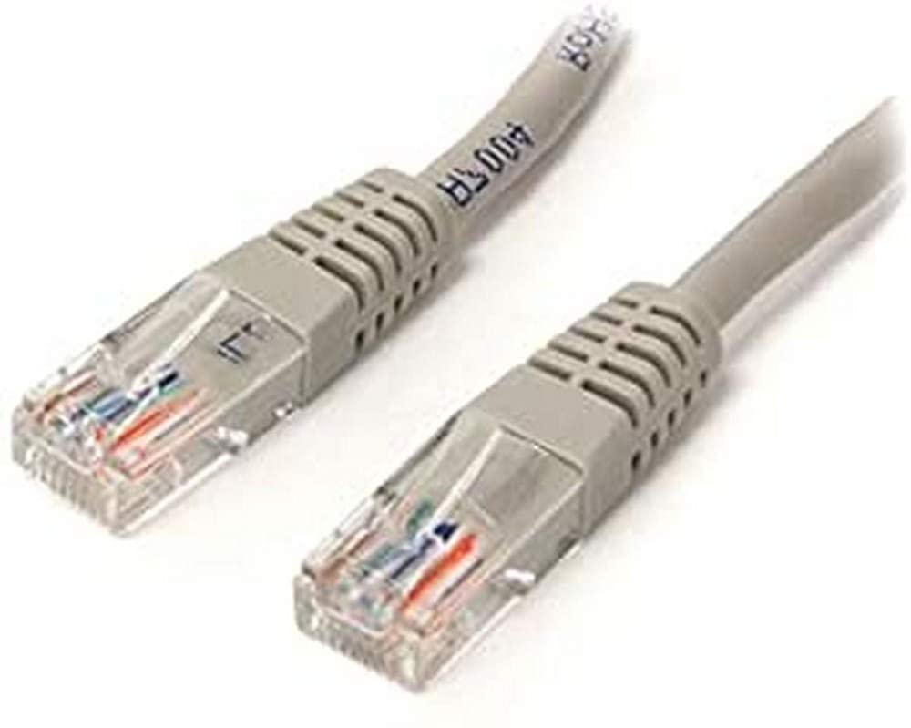 StarTech.com Cat5e Ethernet Cable - 10 ft - Gray - Patch Cable - Molded Cat5e Cable - Network Cable - Ethernet Cord - Cat 5e Cable - 10ft (M45PATCH10GR) 10 ft / 3m Grey