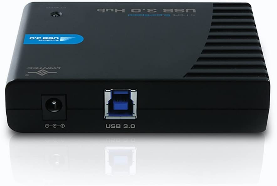 Vantec 4 Port SuperSpeed USB 3.0 Hub (Black) 4-Port