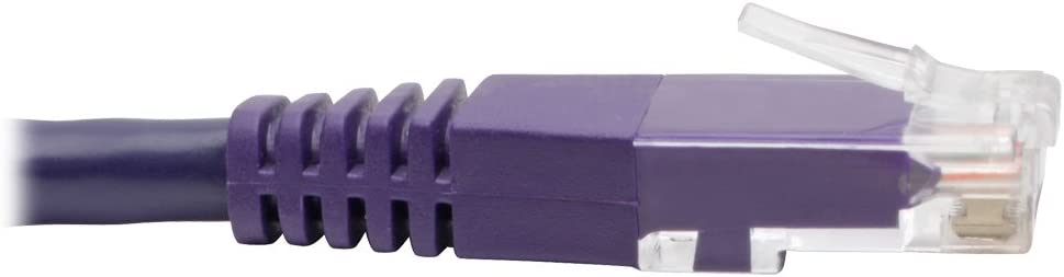 Tripp Lite N200-015-PU Cat6 Cat5e Gigabit Molded Patch Cable RJ45mm 550MHz Purple 15' 15' 15 ft. Purple