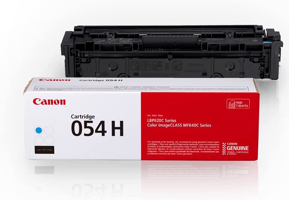 Canon Genuine Toner, Cartridge 054 Cyan, High Capacity (3027C001) 1 Pack, for Canon Color imageCLASS MF641Cdw, MF642Cdw, MF644Cdw, LBP622Cdw Laser Printer Cyan High Capacity Toner