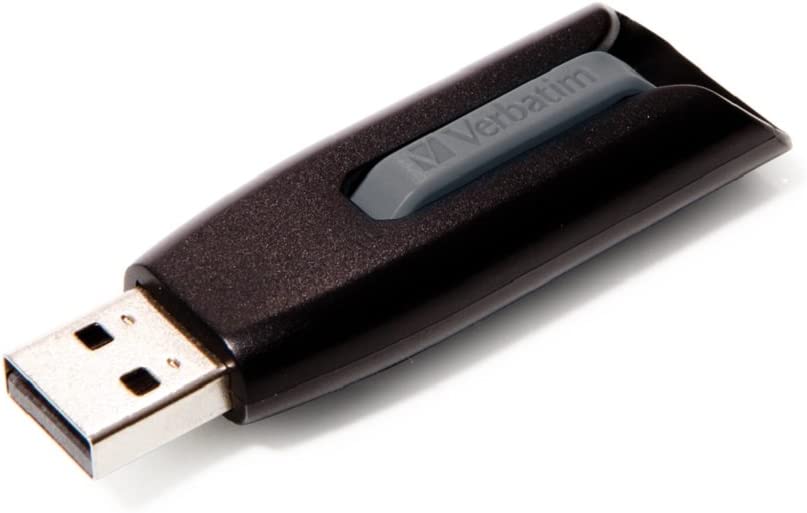 Verbatim 8GB USB 3.0 Store 'n' Go V3 Flash Drive - Cap-Less & PC / Mac Compatible - Gray