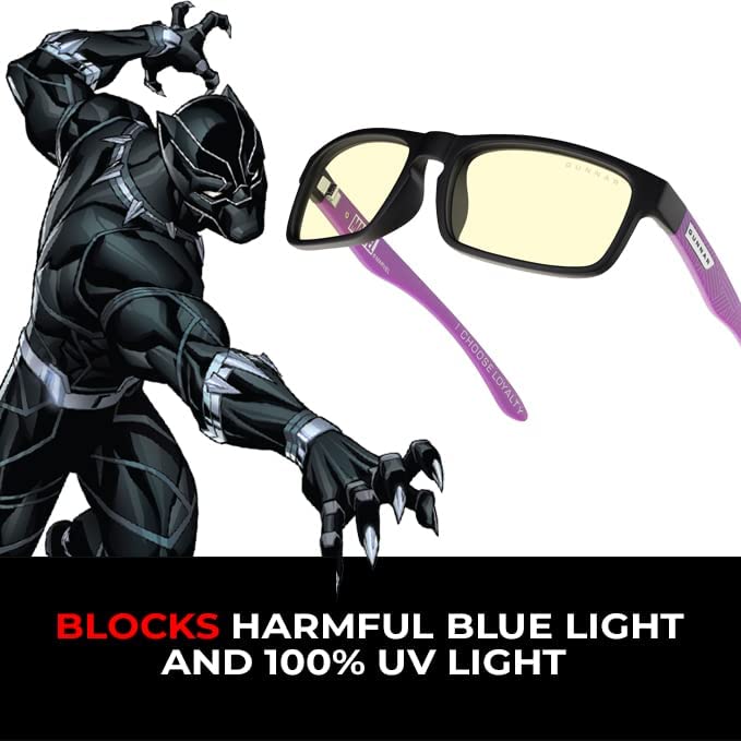 Gunnar optiks GUNNAR - Gaming Glasses - Blocks 65% Blue Light - Enigma Black Panther Amber Lens