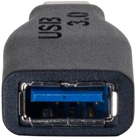 C2g/ cables to go C2G USB Cable, USB 3.0 Adapter, USB C to A Adapter, Compatible with Thunderbolt 3 Tablet, Chromebook Pixel, Samsung Galaxy TabPro S, LG G6, MacBook, Black, 1.5 Inches, Cables to Go 28868 Type C to A Female 1.5 Inches
