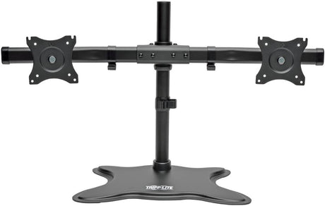 TRIPP LITE DDR1327SDD Dual Monitor Mount Stand, Swivel & Tilt, 13-27 Inch Flat Screen Displays, Desktop Mount, Black