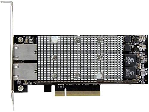 StarTech.com 2-Port 10Gb PCIe NIC with Native Link Aggregation - 10Gbase-t Ethernet Card - 100/1000/10000 Mbps LAN Card (ST20000SPEXI) 4.7" x 0.8" x 6.4" 2 Port