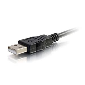 C2g/ cables to go C2G 27423 Micro USB Cable - USB 2.0 A Male to Micro-USB B Male Cable, Black (1 Foot, 0.3 Meters)