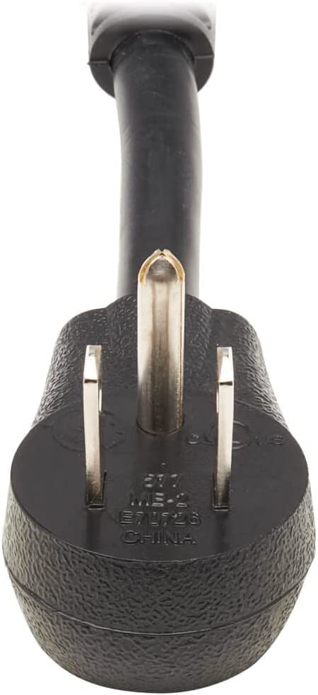 Tripp Lite Power Cable Y-Splitter Right-Angle Extension Cord, Connect Two Devices to One Outlet, Standard 5-15P to 5-15R, 15A 120V, 1 Foot / 0.3M, Life Limited Manufactuer's Warranty (P024-001-15D-2) Right-Angle Plug