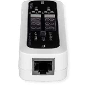 TRENDnet Inline PoE Tester, TC-NTP1, Tests 4PPoE, PoE+, PoE & Passive PoE Technology, Wattage, Voltage, Amperage, Polarity, LED Display, Battery-Free, Troubleshoot PoE Issues, IEEE 802.3af/at/bt