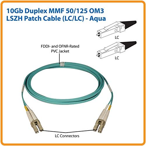Tripp Lite N820-10M-OM4 10M 40/100Gb MMF 50/125 OM4 LSZH Patch Cable LC/LC Aqua, 33ft 10M OM4