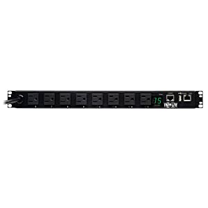 Tripp Lite 1.4kW Switched PDU, 120V, 15A, 8 5-15R, 5-15P, LX Platform Interface, 12ft Cord, 1URM TAA, 2 Year Warranty (PDUMH15NET2LX)