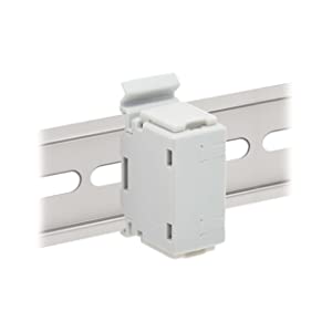 Tripp Lite DIN-Rail Cat6a RJ45 Shielded in-Line Mountable Snap-in Coupler & PoE++, EMI/RFI Shielding, Backwards Compatible, Female-to-Female, TAA Compliant, Manufacturer's Warranty (N235-D01-SH-6A) Shielded PoE+ Cat6a Coupler