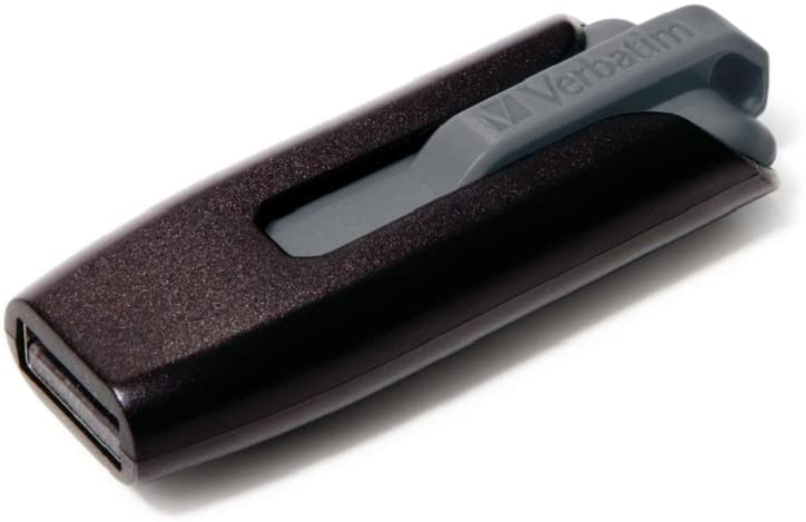 Verbatim 8GB USB 3.0 Store 'n' Go V3 Flash Drive - Cap-Less & PC / Mac Compatible - Gray