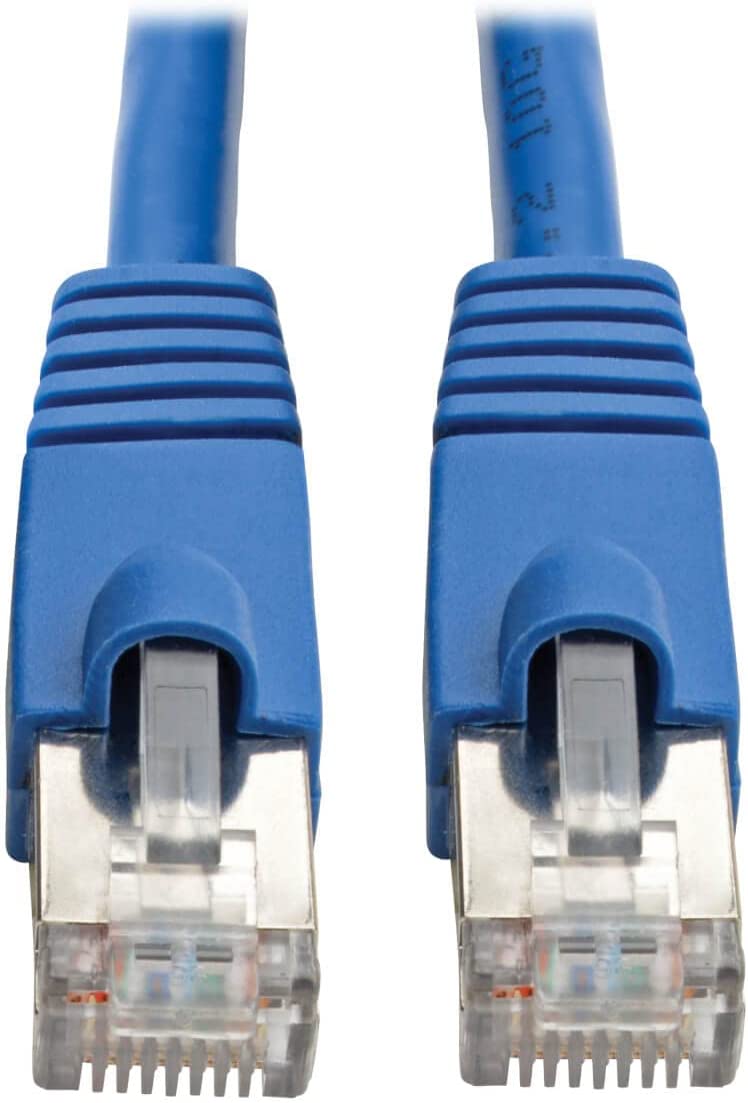 Tripp Lite Cat6a Ethernet Cable, 10G-Certified Patch Cable, Snagless, Shielded STP PoE Ethernet Cord, 8 ft, Blue (N262-008-BL) 8ft. Blue