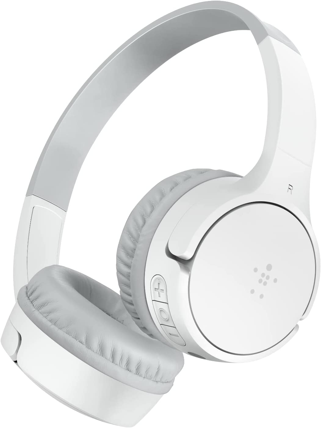 Belkin SOUNDFORM Mini Kids Wireless Headphones with Built in Mic, 30 Hours Playtime, Bluetooth 5.0 or Wired Connection, On Ear Headsets for Travel, School - Compatible with iPads, Galaxy, Tablet–White