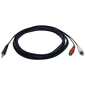 TRIPP LITE AV Multimedia Cable 3.5mm Stereo Male 2 RCA Male 6 feet Audio Cable