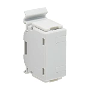 Tripp Lite DIN-Rail Cat6a RJ45 Shielded in-Line Mountable Snap-in Coupler & PoE++, EMI/RFI Shielding, Backwards Compatible, Female-to-Female, TAA Compliant, Manufacturer's Warranty (N235-D01-SH-6A) Shielded PoE+ Cat6a Coupler