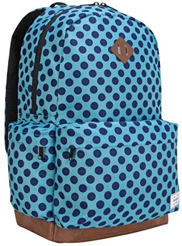 Targus Strata College and Commuter Backpack with Protective Sleeve for 15.6-Inch Laptop, Aqua & Blue Dots (TSB93606GL) Strata Backpack Aqua & Blue Dots