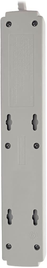 Tripp Lite Surge Protector Power Strip 120V 6 Outlet 8' Cord 990 Joule Flat Plug Gray