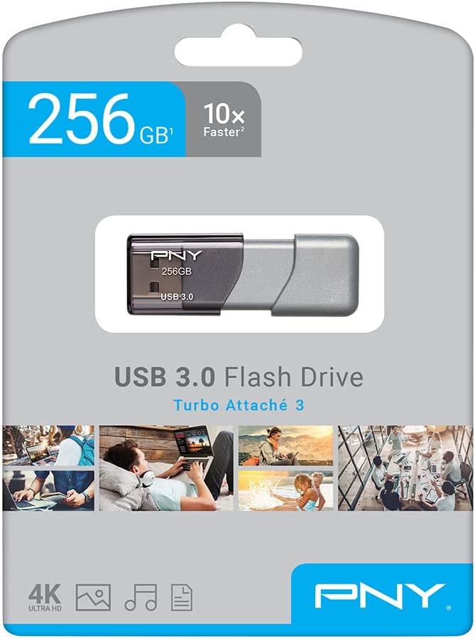 PNY 256GB Turbo Attache 3 USB 3.0 Flash Drive 256GB FLASH DRIVE