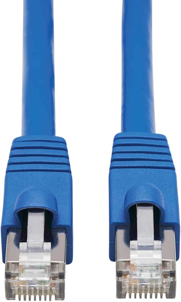 Tripp Lite Cat6a 10G Ethernet Cable, PoE, CMR-LP, Snagless F/UTP Network Patch Cable (RJ45 M/M), Blue, 30 ft. (N261P-030-BL)