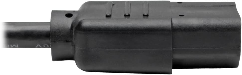 Tripp Lite Standard Computer Power Cord 10A,18AWG (NEMA 5-15P to IEC-320-C13) 1-ft.(P006-001) Black 1ft. Power Cord