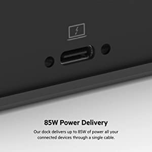 Belkin Triple Display DisplayLink Docking Station Hub with 3 HDMI Ports, 2 DisplayPorts, for Triple 4K Display with 85W Power Delivery, Gigabit Ethernet, 3.5mm Mic/Speaker, 1 USB C and 5 USB A Ports