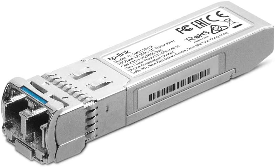 TP-Link TL-SM5110-LR | 10G-LR SFP+ LC Transceiver, Single-Mode SFP Module| Plug and Play | LC Duplex Interface | Hot Pluggable | Up to 10km Distance | Support SFP+MSA & DDM