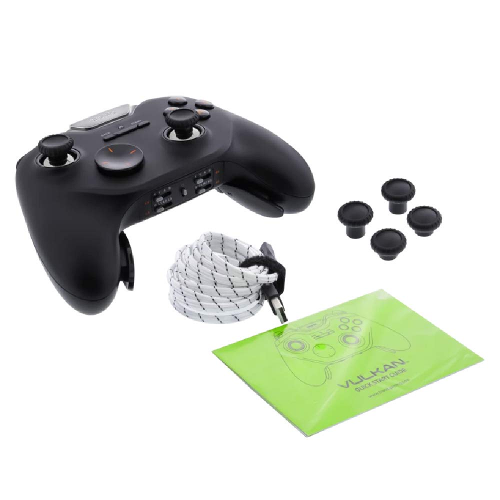 Bionik VULKAN Advanced Wireless Gaming Controller- For Windows PC, Android, Steam and VR Devices with Programmable Paddle Buttons- Dual Connectivity - Android