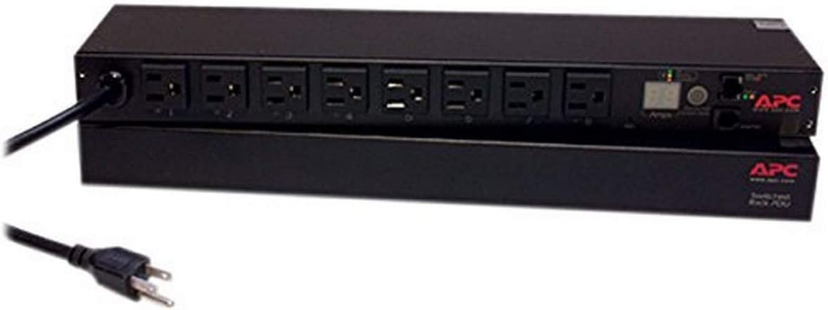 APC Rack Mount PDU, Switched Rack 120V/15A, (8) Outlets, 1U Horizontal Rackmount (AP7900B) Switched Rack 15A Horizontal Mount