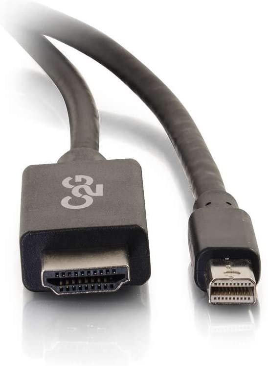 C2g/ cables to go C2G Mini Display Port Adapter, Display Port to HDMI, Male to Male, Black, 6 Feet (1.82 Meters), Cables to Go 54421 Mini DisplayPort To HDMI Cables 6 Feet Black