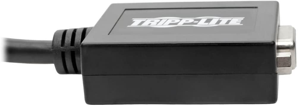 Tripp Lite HDMI to VGA Adapter, 3.5mm Audio Port, 1080p Video, Built-In 6” HDMI cable, for use with Computers, Laptops, Chromebooks, Raspberry Pi Projectors & More (P131-06N), Black HDMI to VGA + Audio