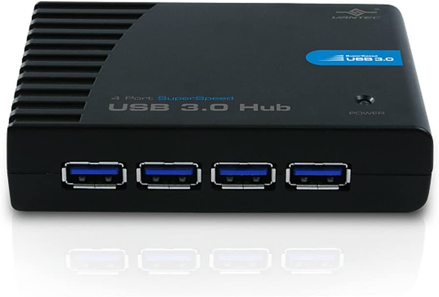 Vantec 4 Port SuperSpeed USB 3.0 Hub (Black) 4-Port