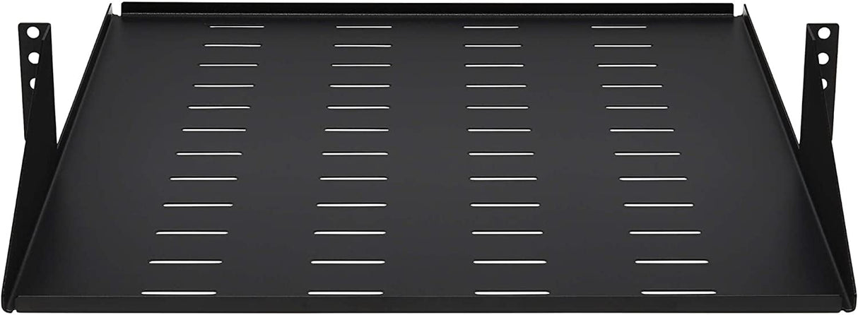 Tripp Lite 2U Center-Mounted Server Rack Enclosure Shelf, Vented Airflow Design, Mount Hardware Included, 21.5 inch Depth, 100 lbs / 45 kg Capacity, 5-Year Warranty (SRSHELF2PCENTER) 21.5" 2U Center-Mounted