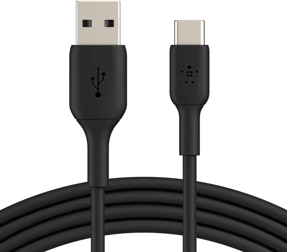 Belkin USB-C Cable (Boost Charge USB-C to USB Cable, USB Type-C Cable for Note10, S10, Pixel 4, iPad Pro, Nintendo Switch and more), 6ft/2m, Black (CAB001bt2MBK) Black 6.6 ft PVC Cable