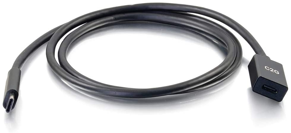 Ortronics inc C2G 28656 USB-C to C 3.1 (Gen 1) Male to Female Extension Cable (5Gbps) Black (3 Feet .9 Meters)