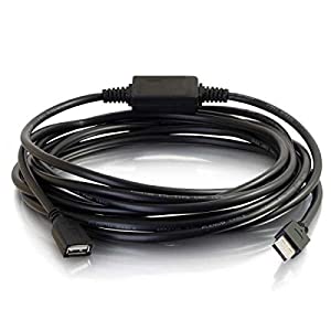C2g/ cables to go C2G 39010 USB Active Extension Cable - USB 2.0 A Male to A Female Cable, Plenum CMP-Rated, Black (16 Feet, 4.87 Meters) Plenum USB A Male to A Female 16 Feet Black