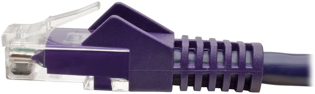 Tripp Lite Cat6 Gigabit Ethernet Snagless Molded Patch Cable UTP Purple RJ45 M/M 6' (N201-006-PU) 6-ft. Purple