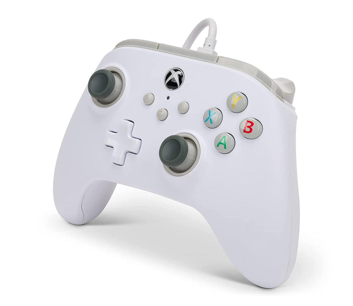 PowerA Wired Controller for Xbox Series X|S - White, gamepad, wired video game controller, gaming controller, works with Xbox One - Xbox Series X White/Black